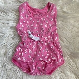 June & January pink with stars romper 6/12 months // 2770
